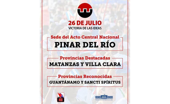 Pinar del Río, sede del Acto Central Nacional por el 26 de Julio